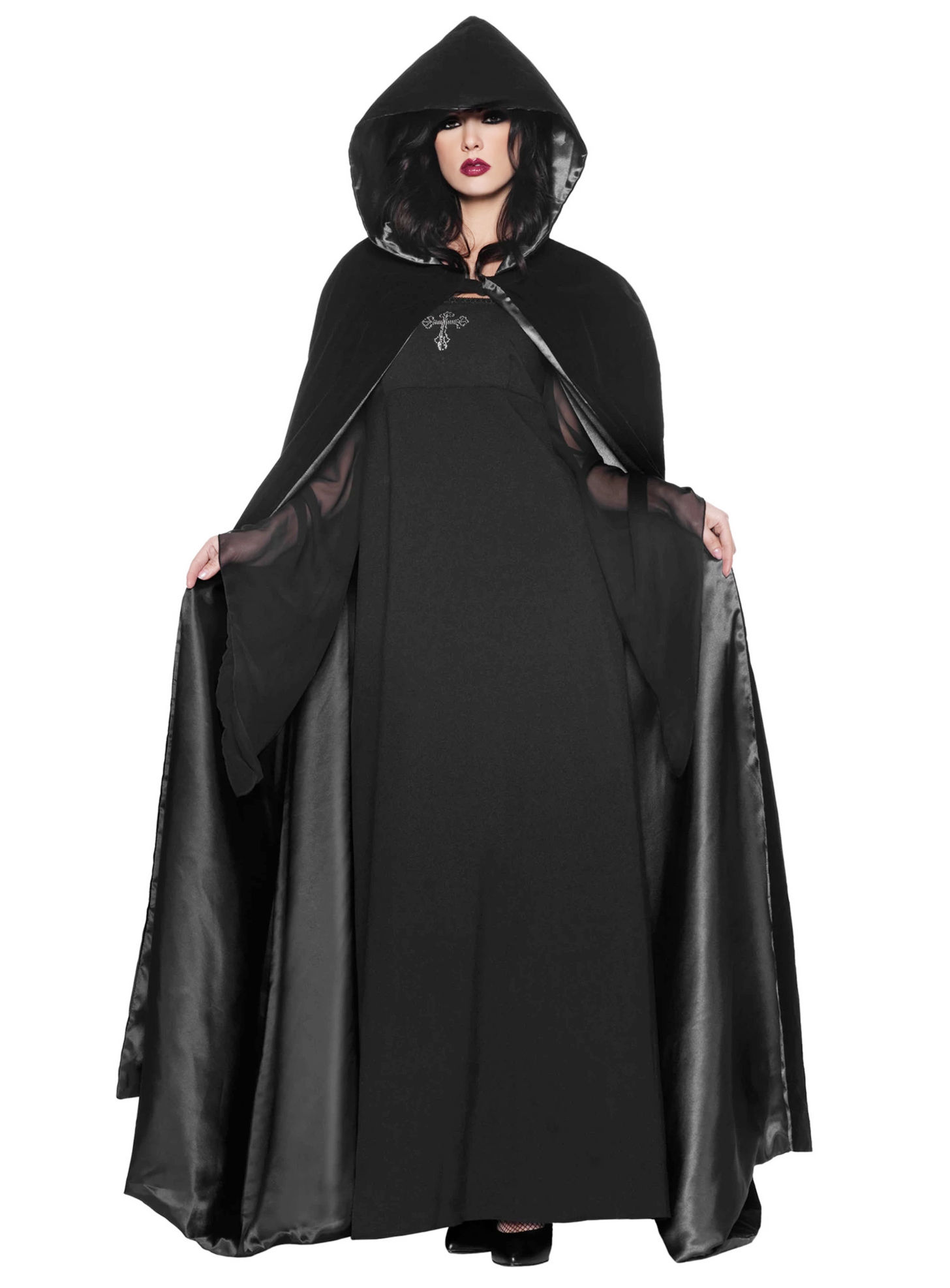 Kapuzencape schwarz
