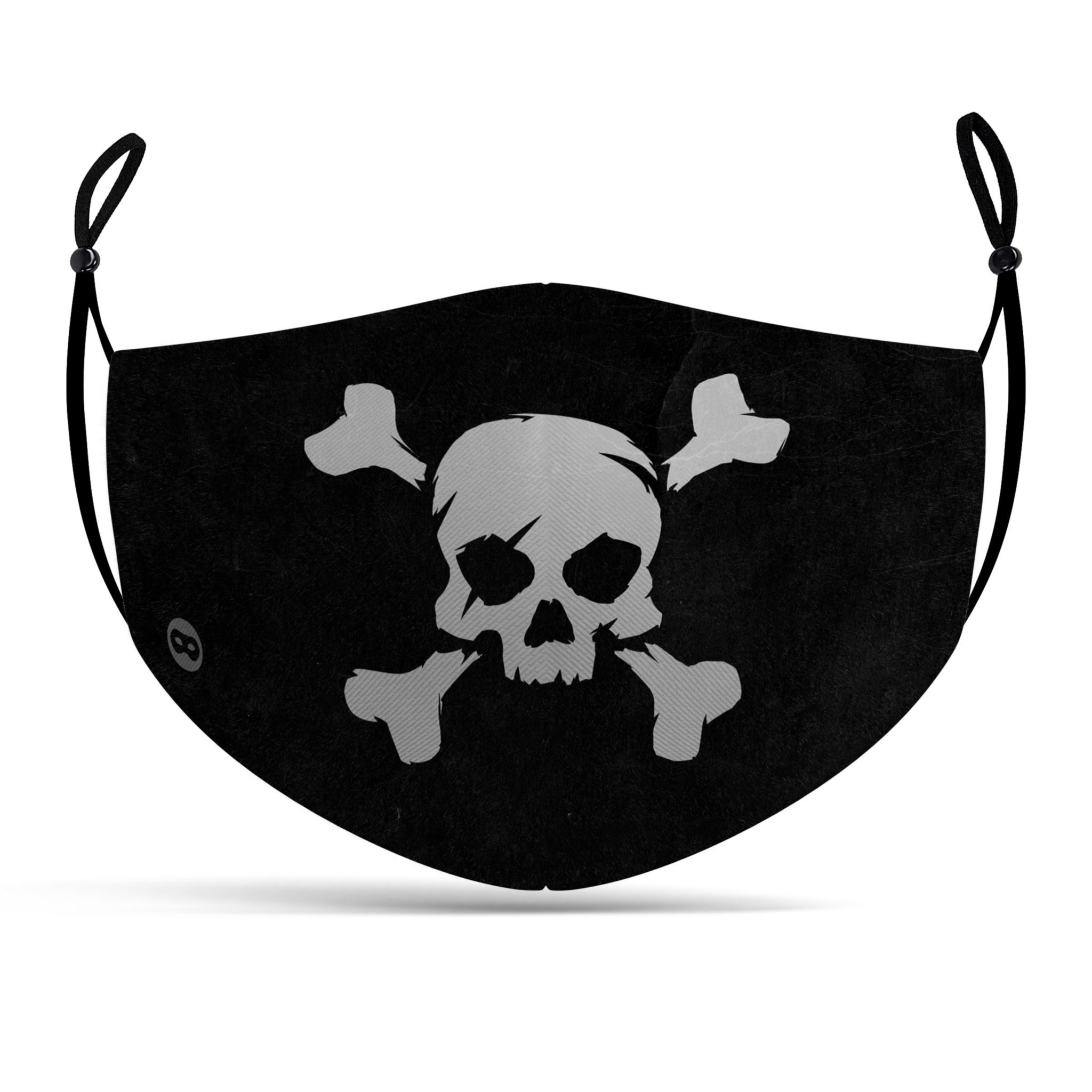 Stoffen masker doodshoofd piraat