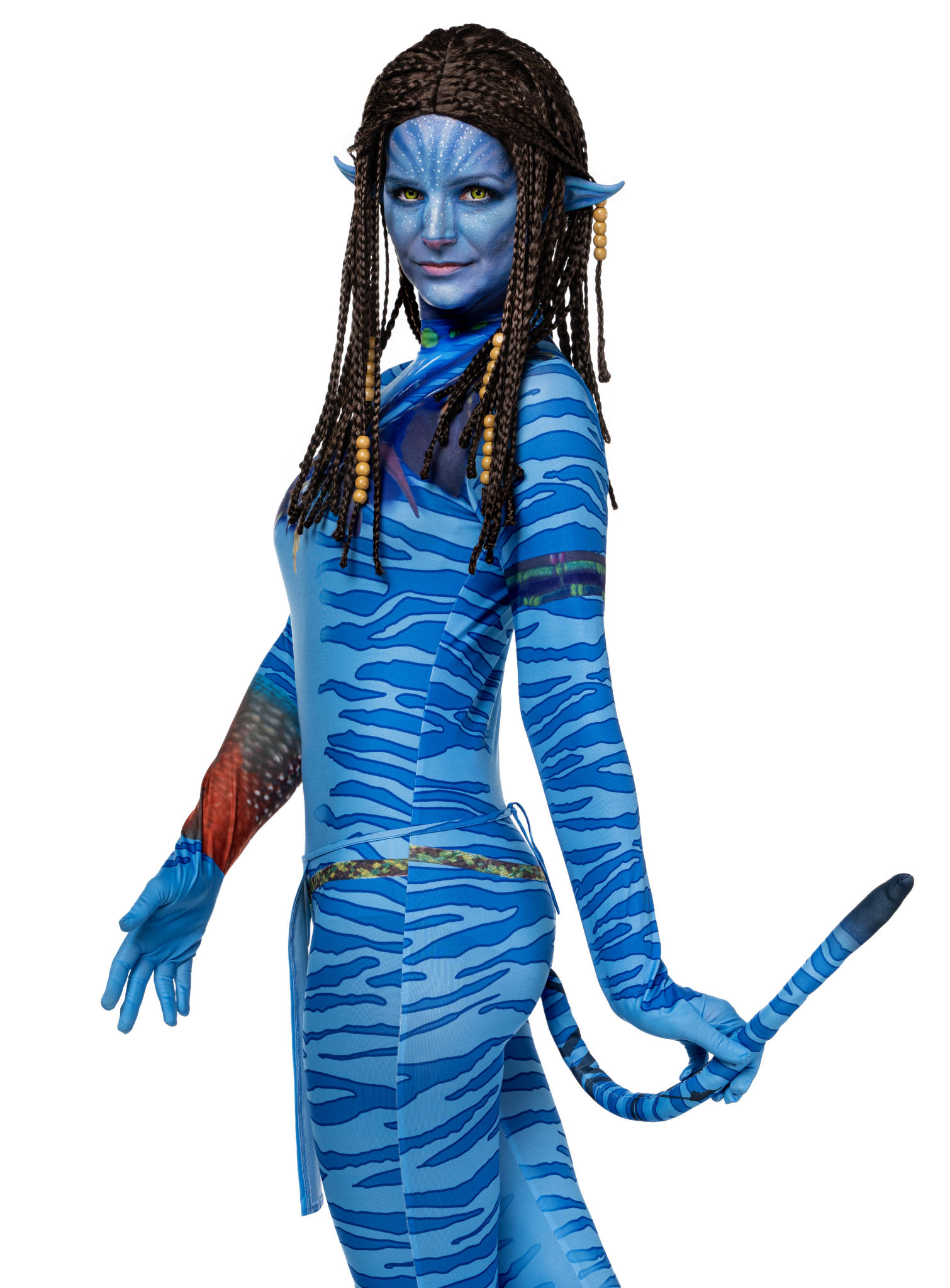 Blaue Stammeskriegerin Kostüm für Frauen