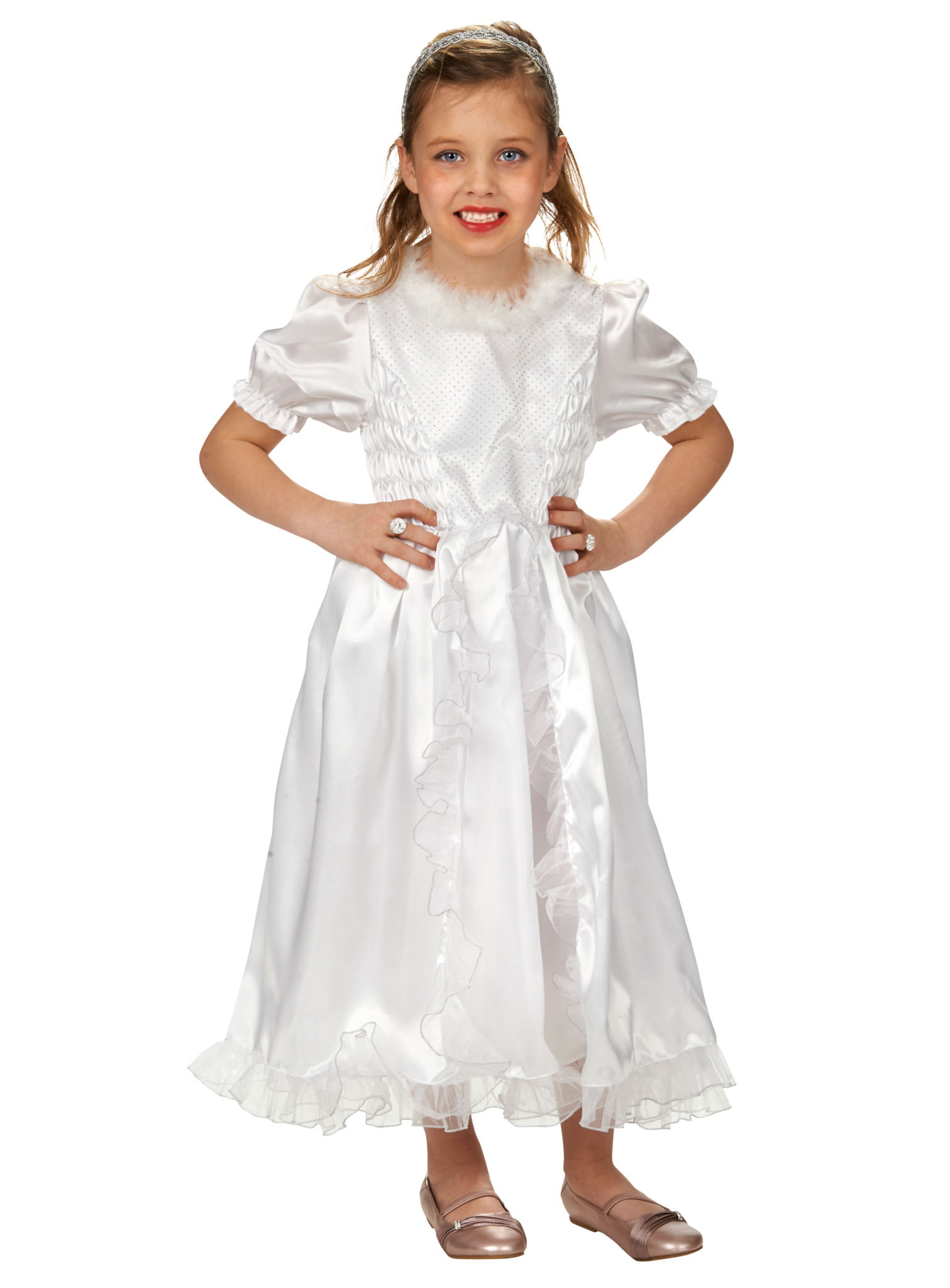 Schneeweißes Kleid für Kinder