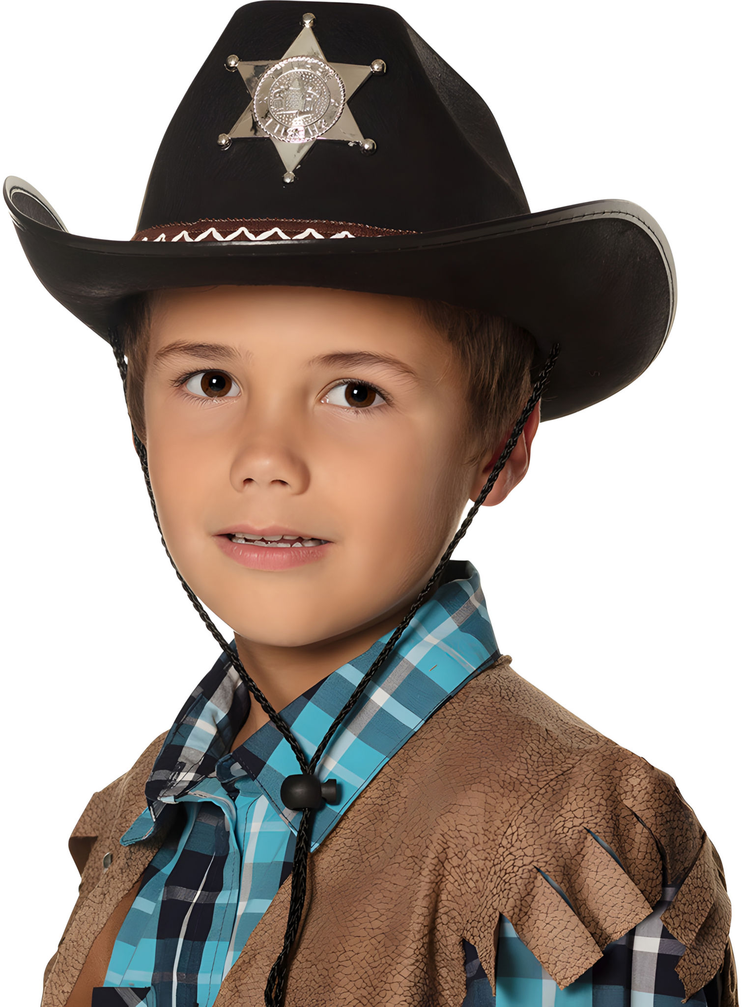 Sheriffhut schwarz für Kinder