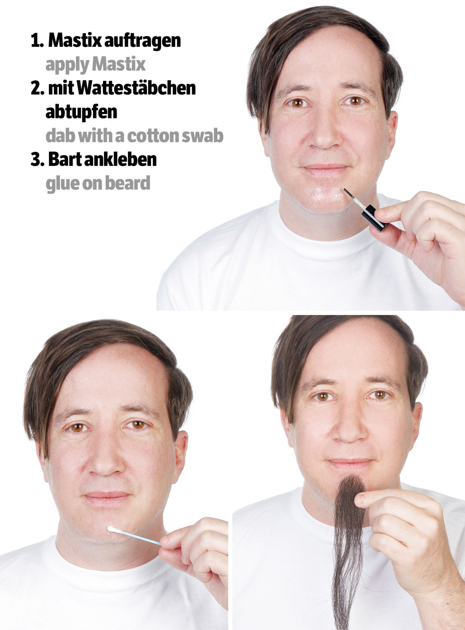 Kinnbart Galileo - Professioneller Bart mit Echthaar