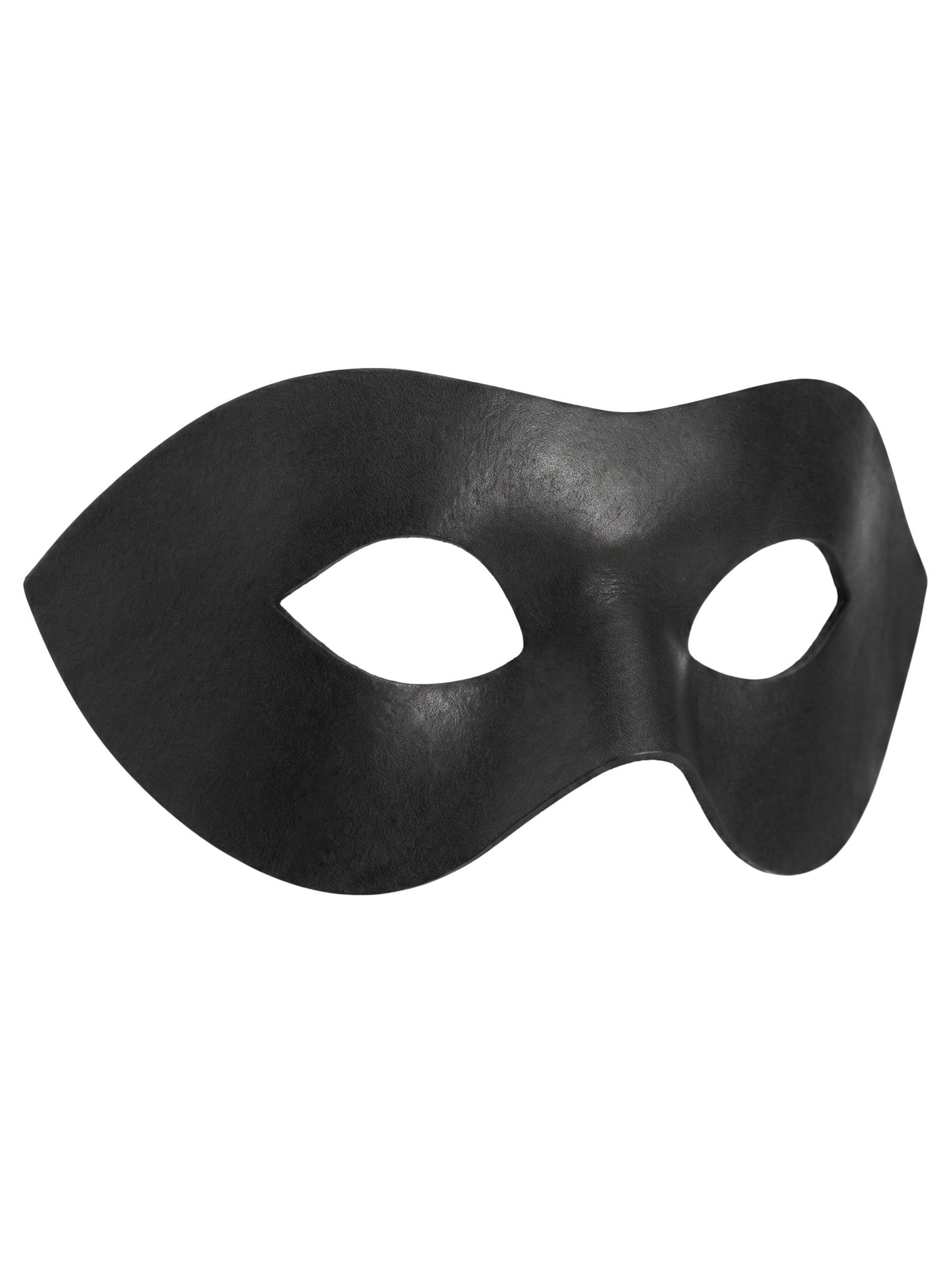 Colombina Liscia schwarz Venezianische Ledermaske