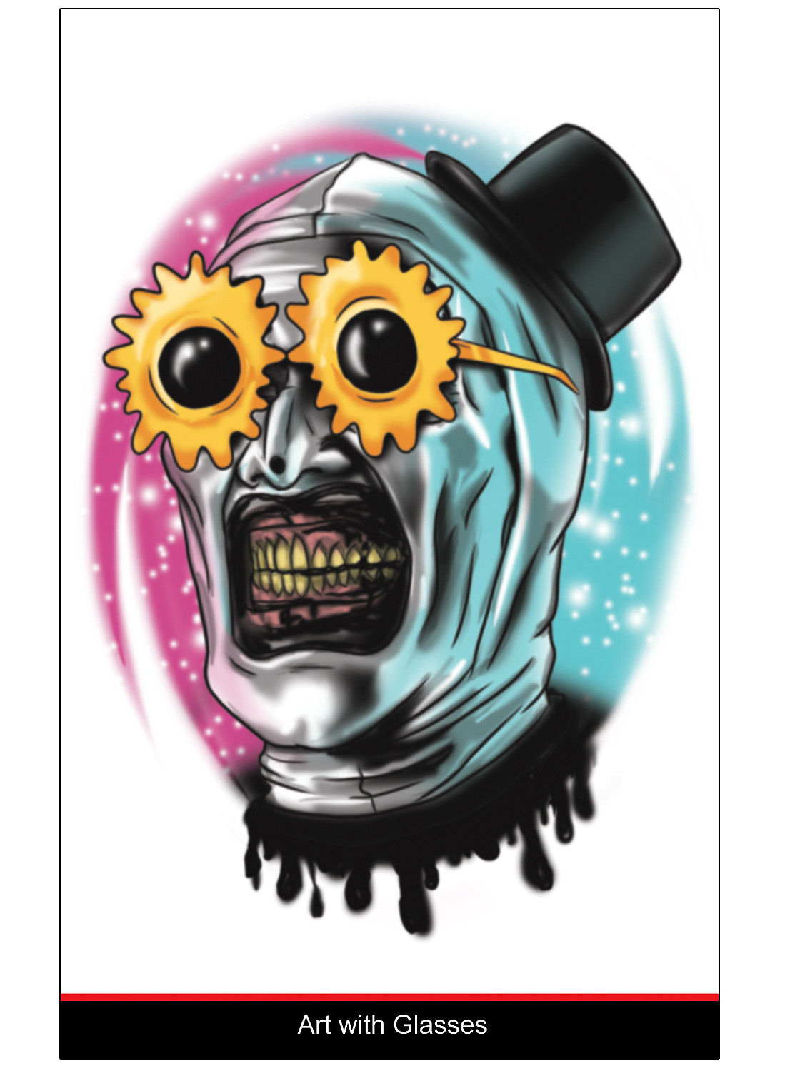 Terrifier – Art mit Funbrille Klebetattoo