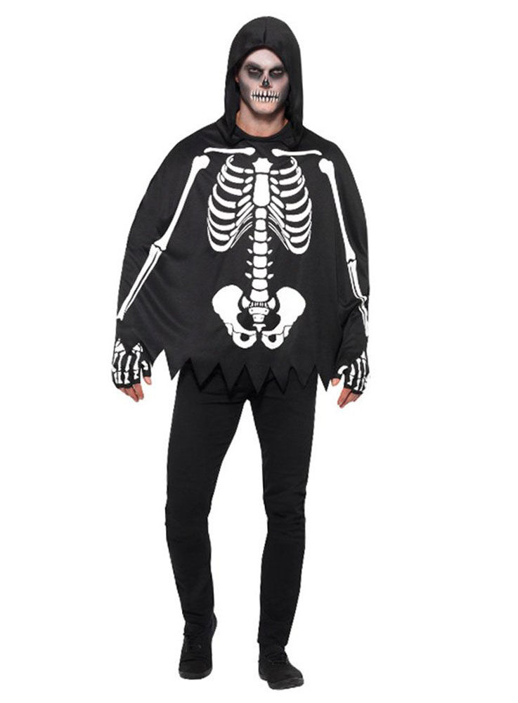 Skelett Poncho unisex