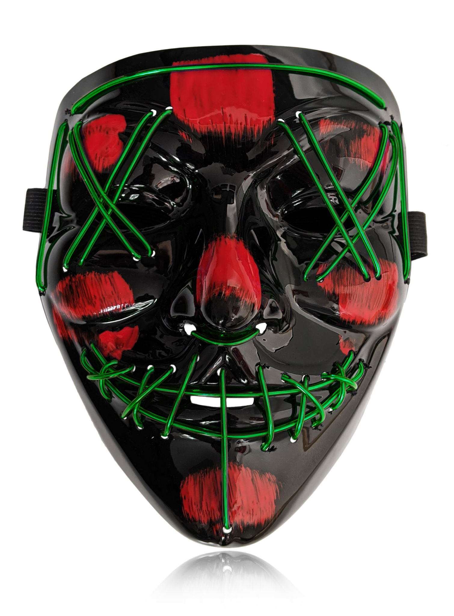 Halloween LED Maske grün