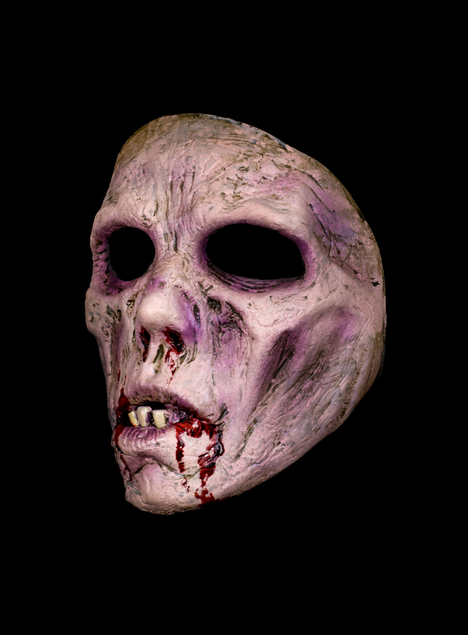 Seelenloser Zombie Halbmaske aus Latex