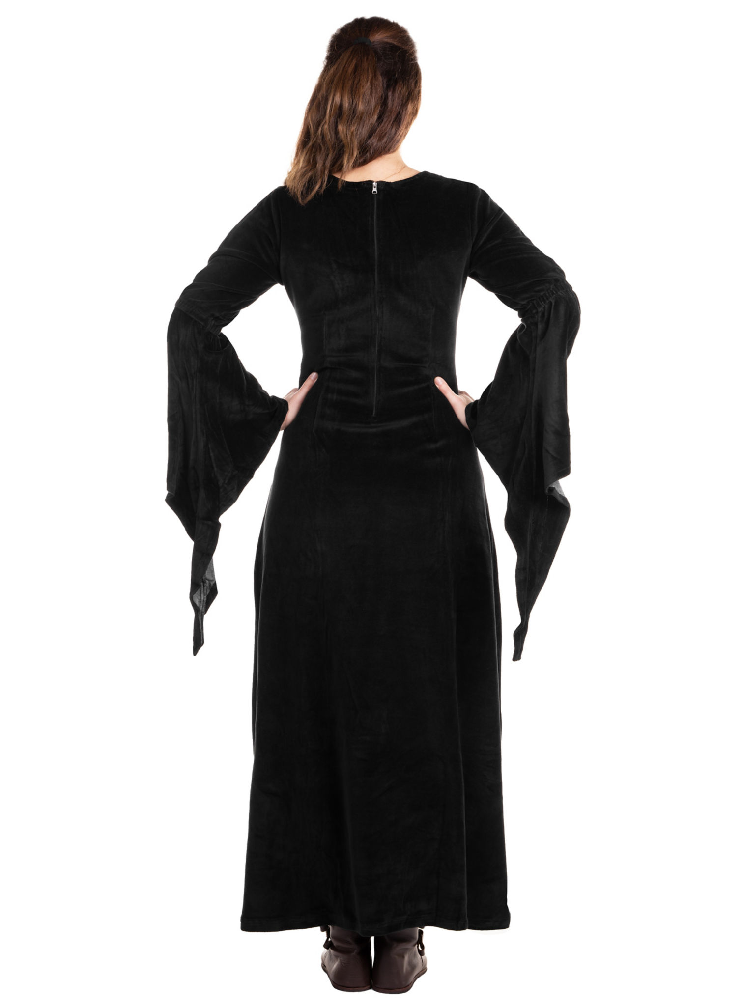 Burgherrin Samtkleid schwarz-blau