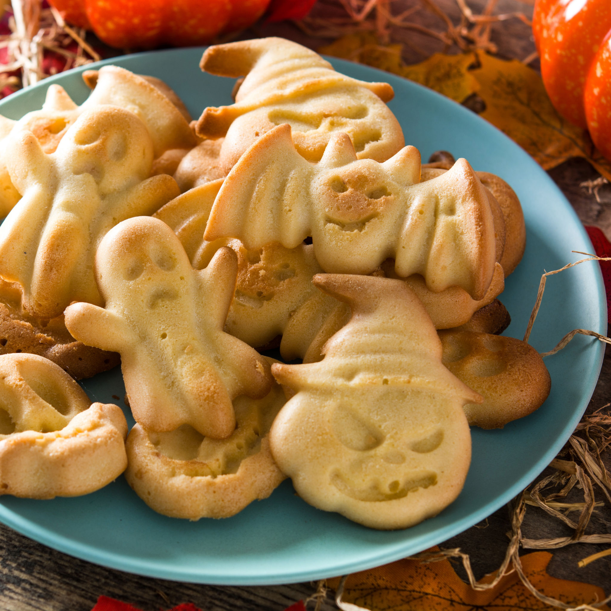 Halloween Kürbisse und Gestalten Silikonform für Kekse, zum Backen und Eiswürfel 6-fach