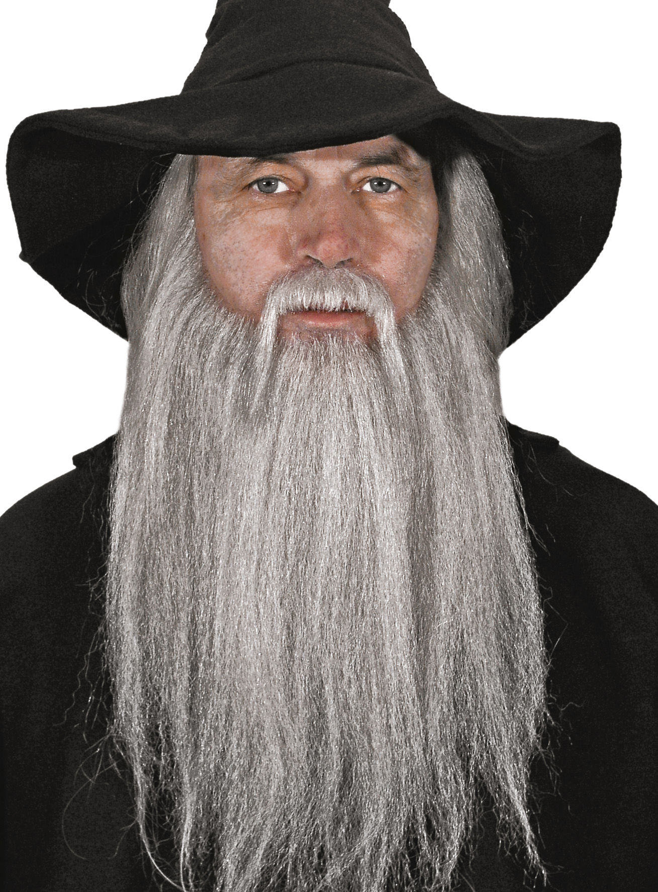 Bartset Zauberer mit Vollbart und Schnurrbart