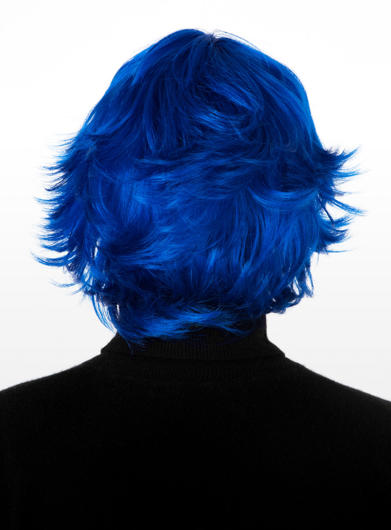 Shaggy Cut Korte Pruik Blauw