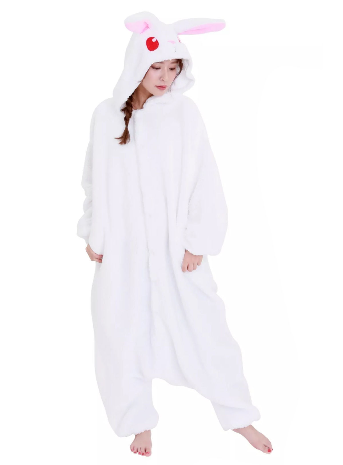 Albino Hase Kigurumi Kostüm