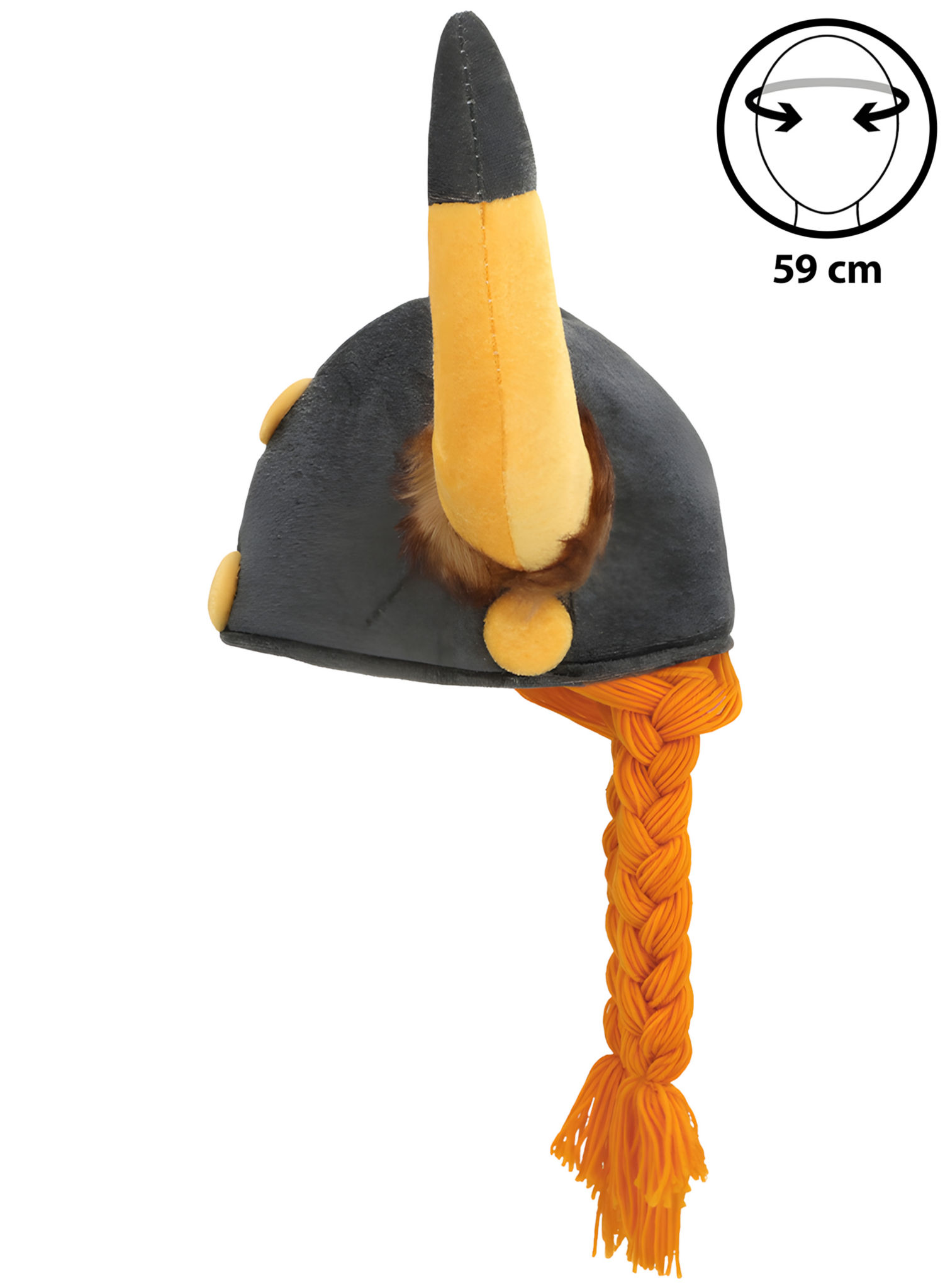 Galliër Helm Van Stof Met Hoorns En Vlechten