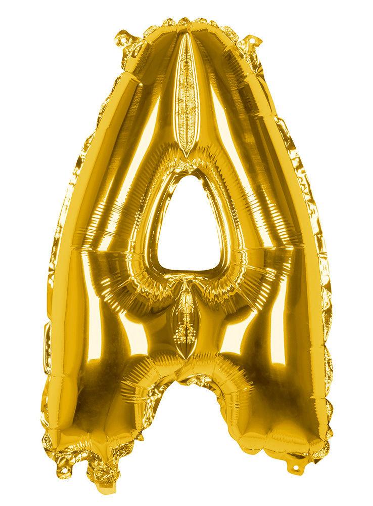 Folienballon Buchstabe A gold 36 cm
