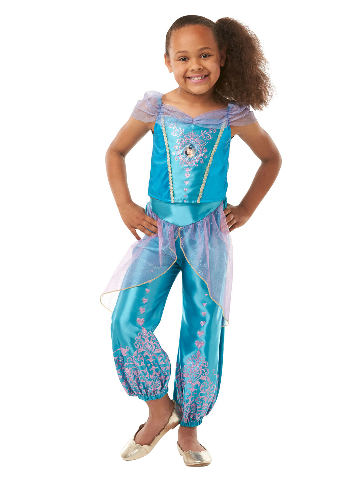 Disney Prinzessin Jasmin Glitzerkostüm für Kinder