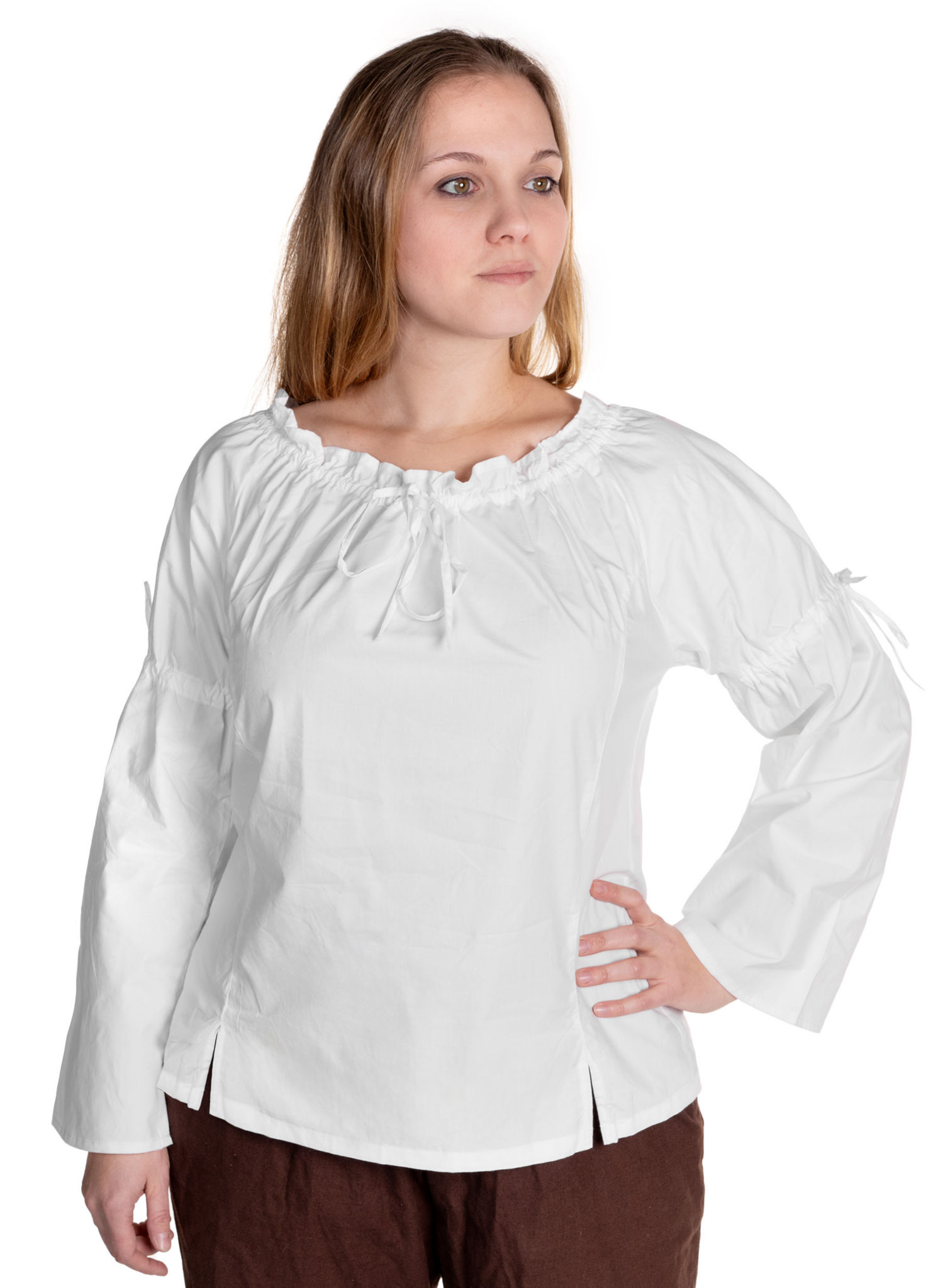Weiße Piratenbluse