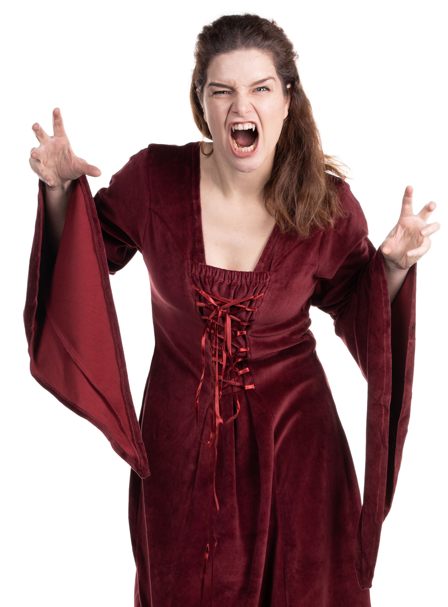 Bordeauxrotes Vampirkleid