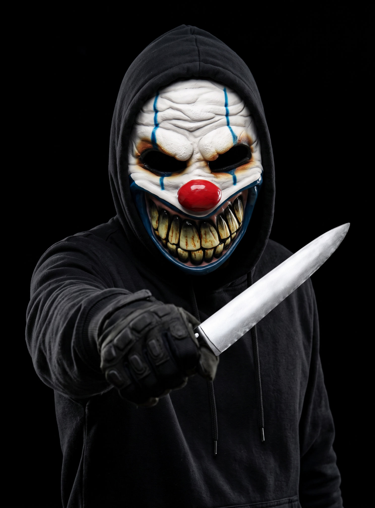 Clown Maske des Grauens aus Latex