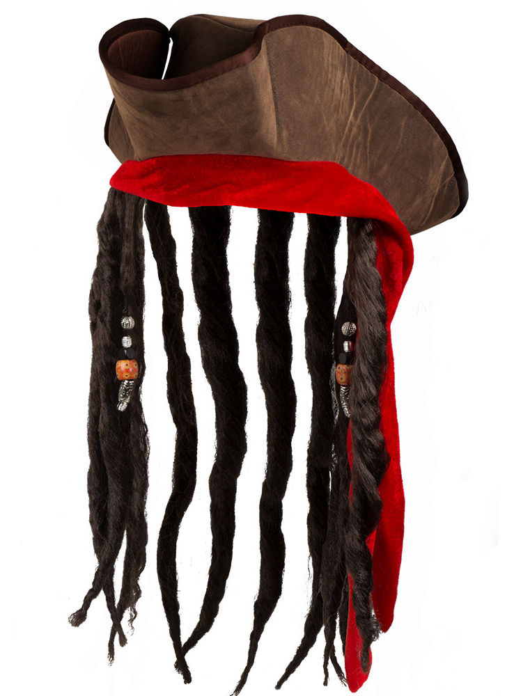 Piratenhoed met dreadlocks