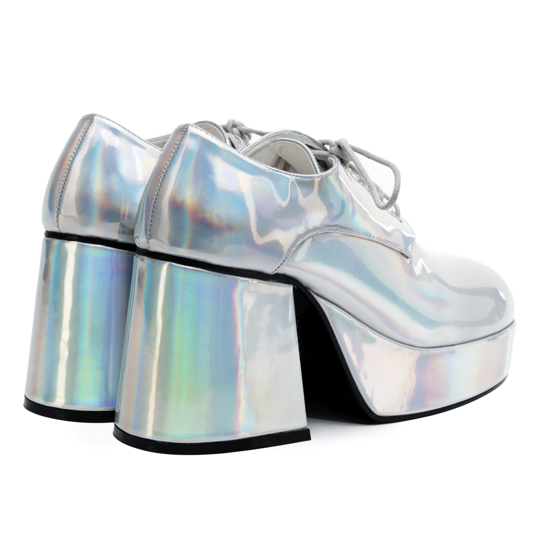 Plateauschuhe Herren silber