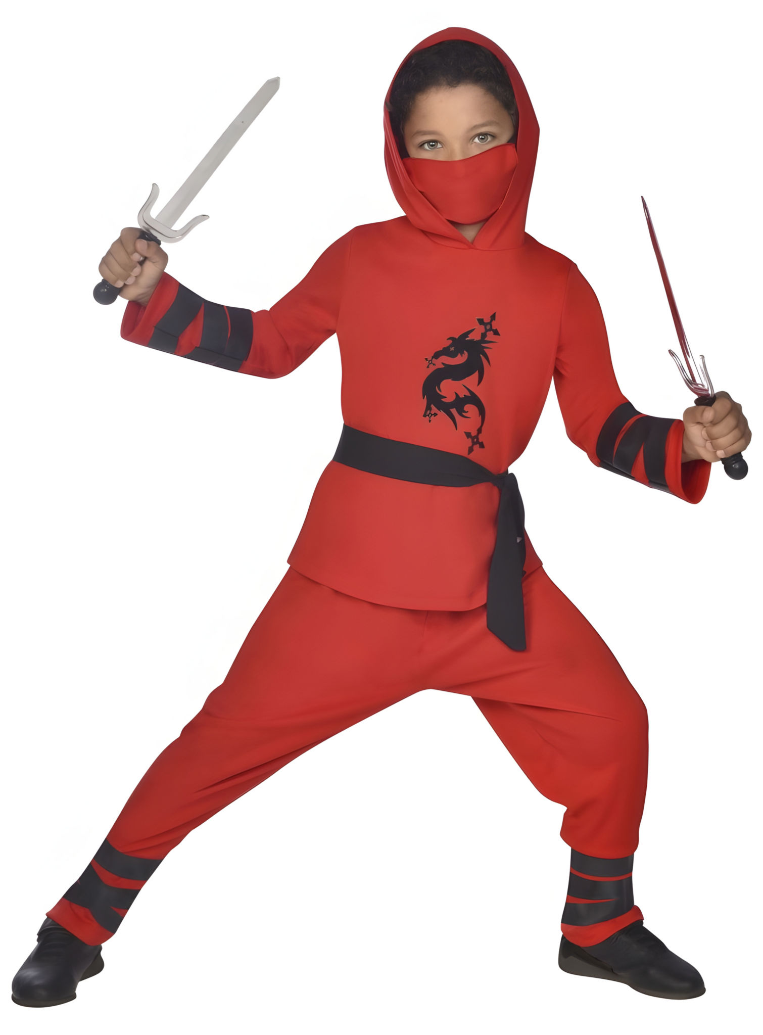 Roter Ninjadrache Kostüm für Kinder