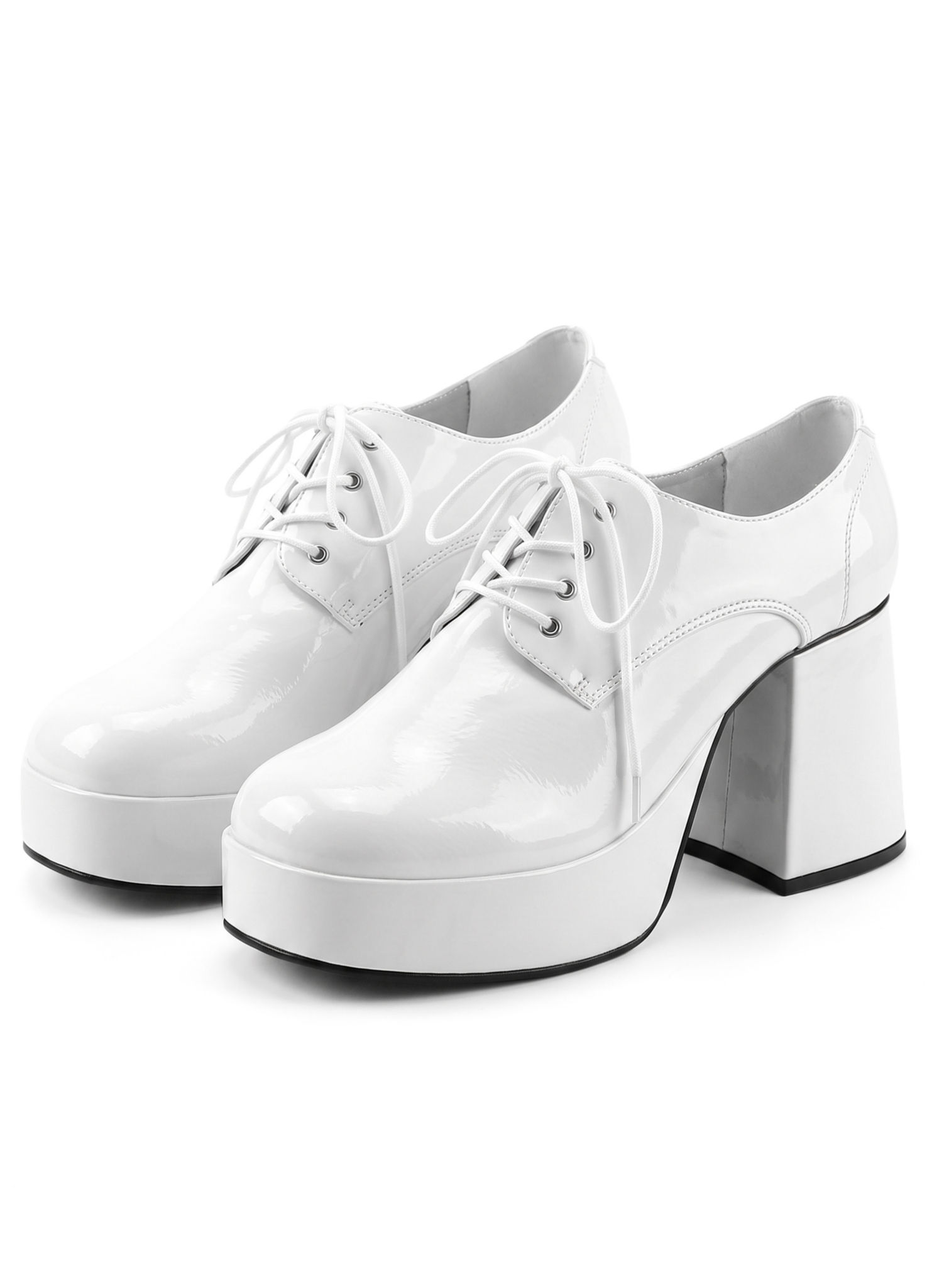 70er Schuhe Herren weiß