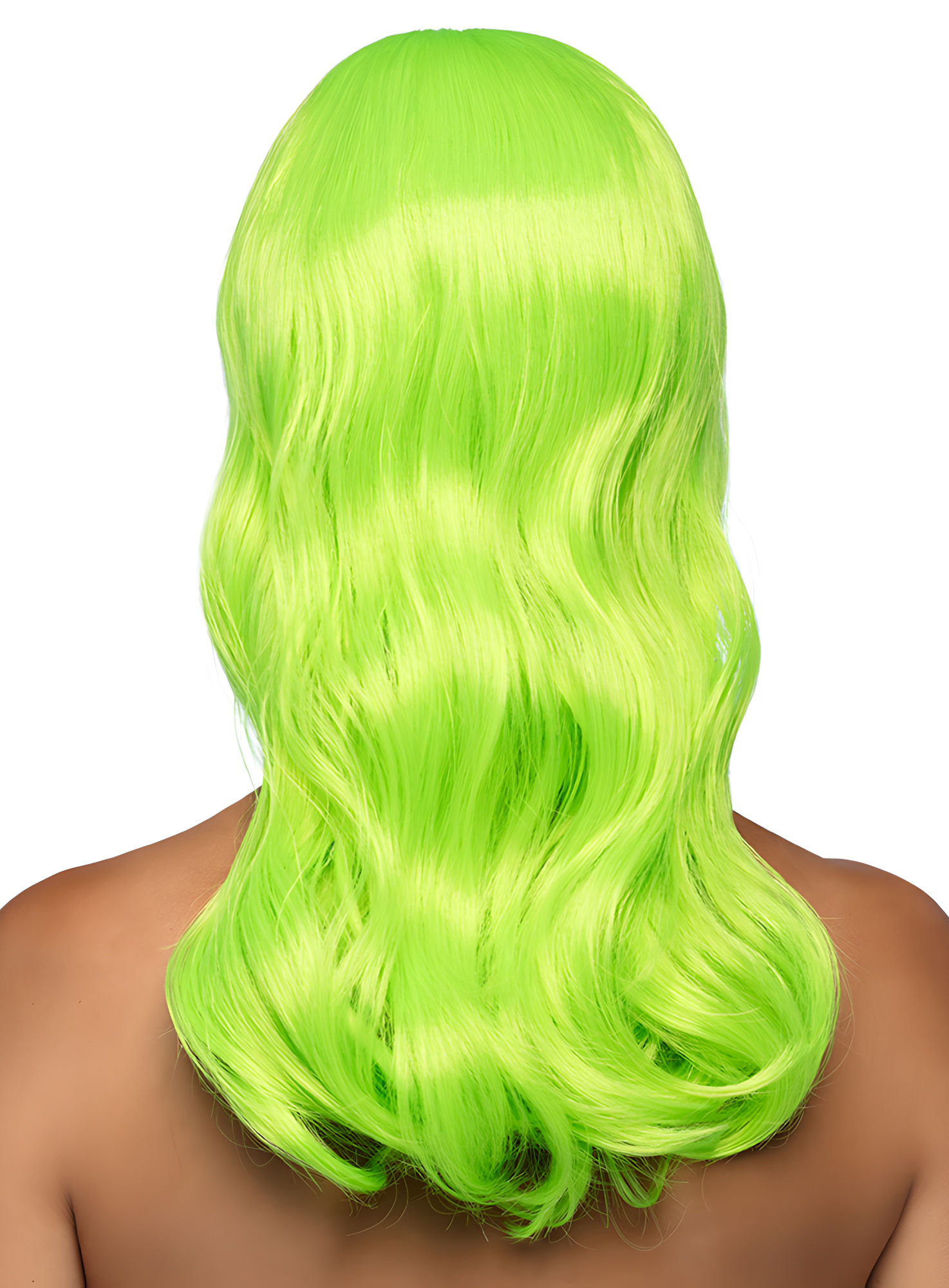 Lange Haare grün Perücke