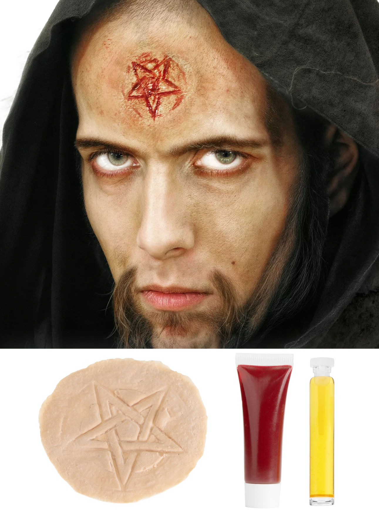 Pentagramm Wunde Latexapplikation