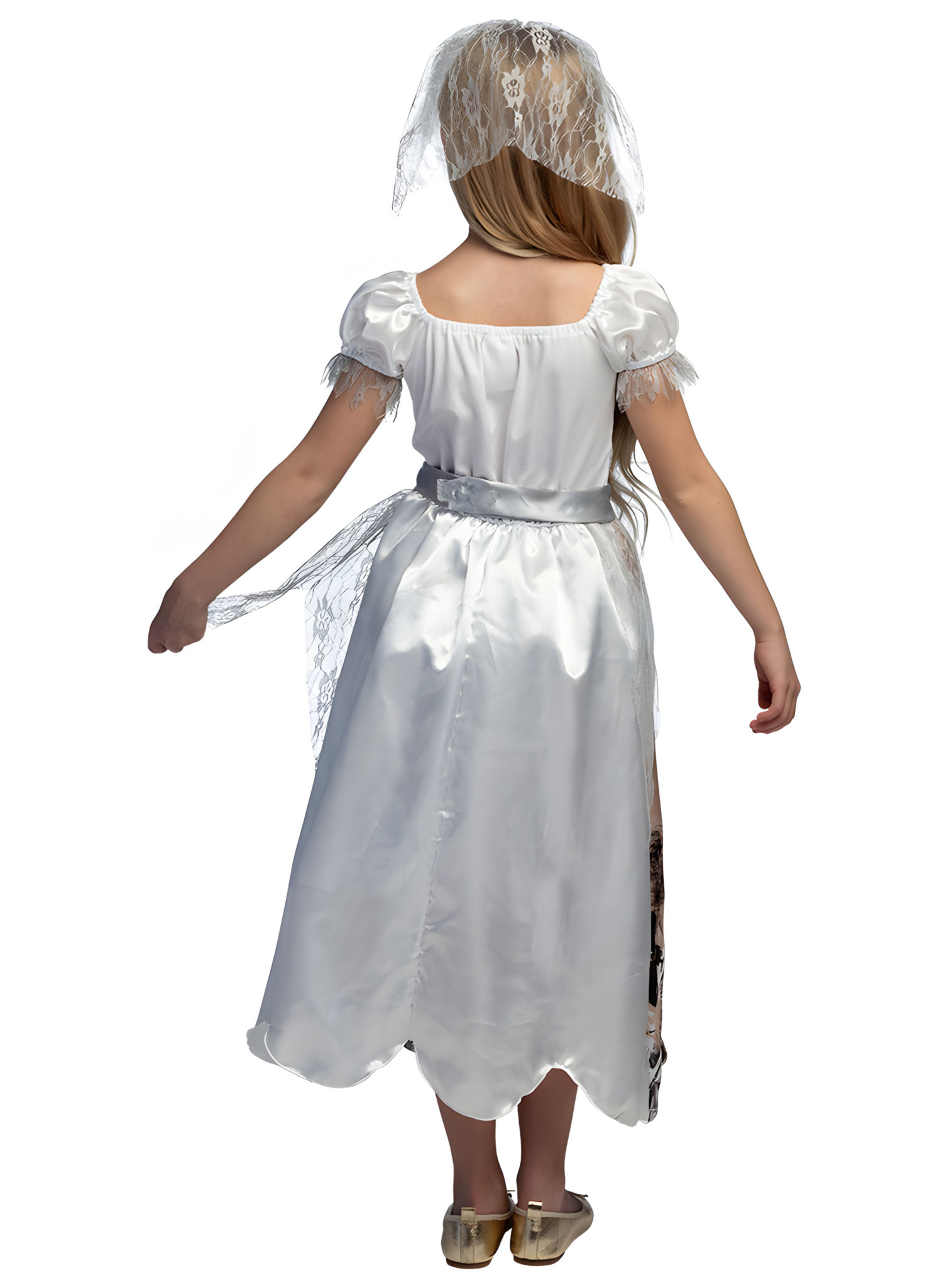 Zombie-bruidkostuum voor kinderen