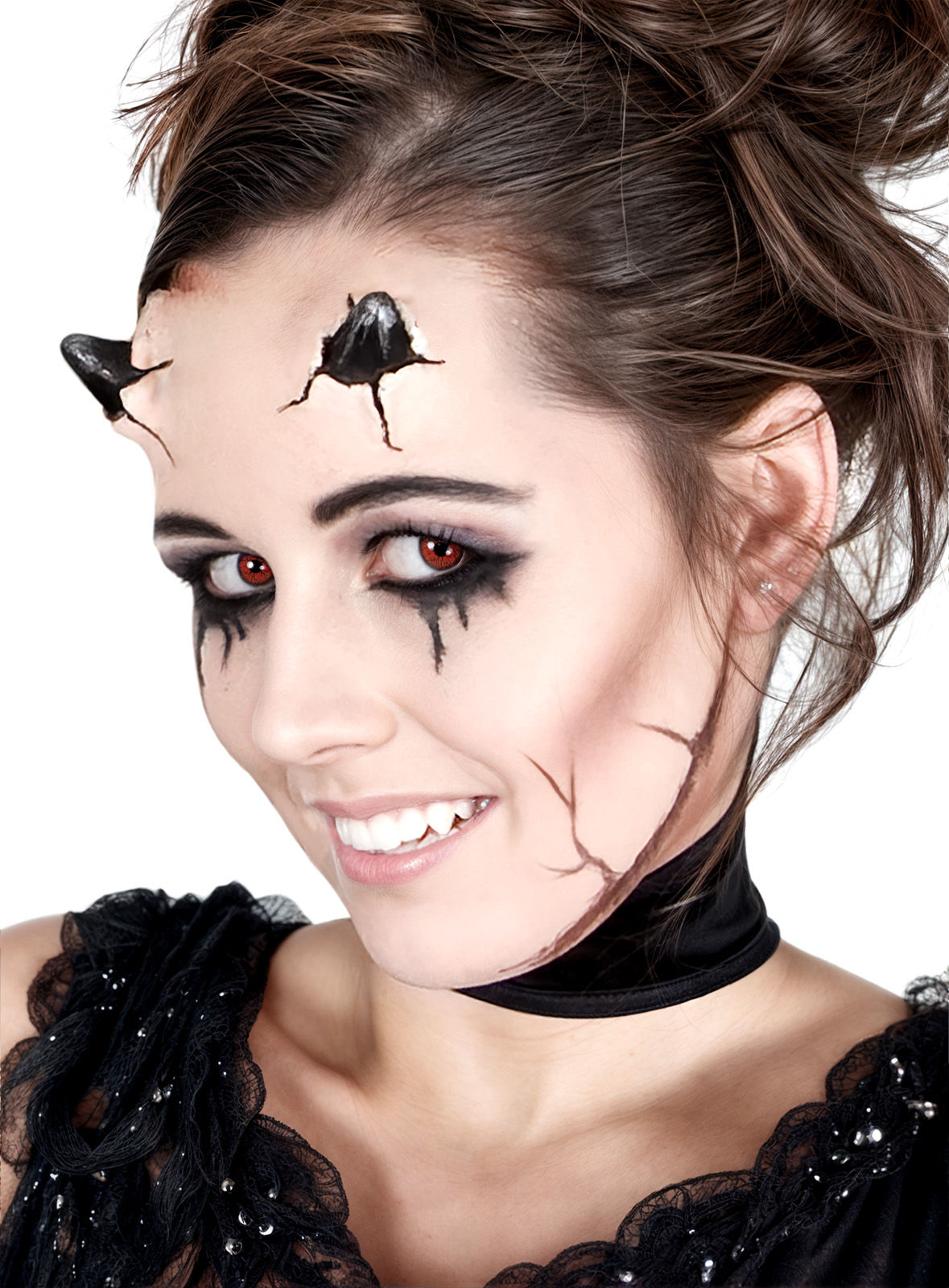 Latexhörner Teufelchen mit Mastix Hautkleber