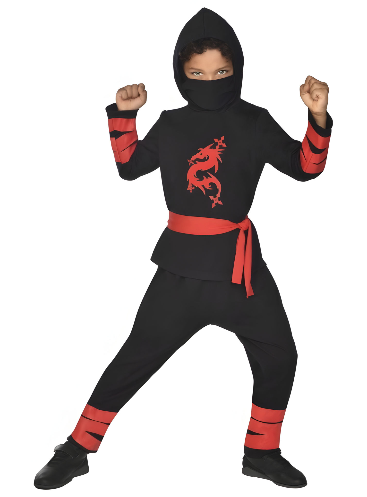 Ninja Kostüm für Kinder schwarz