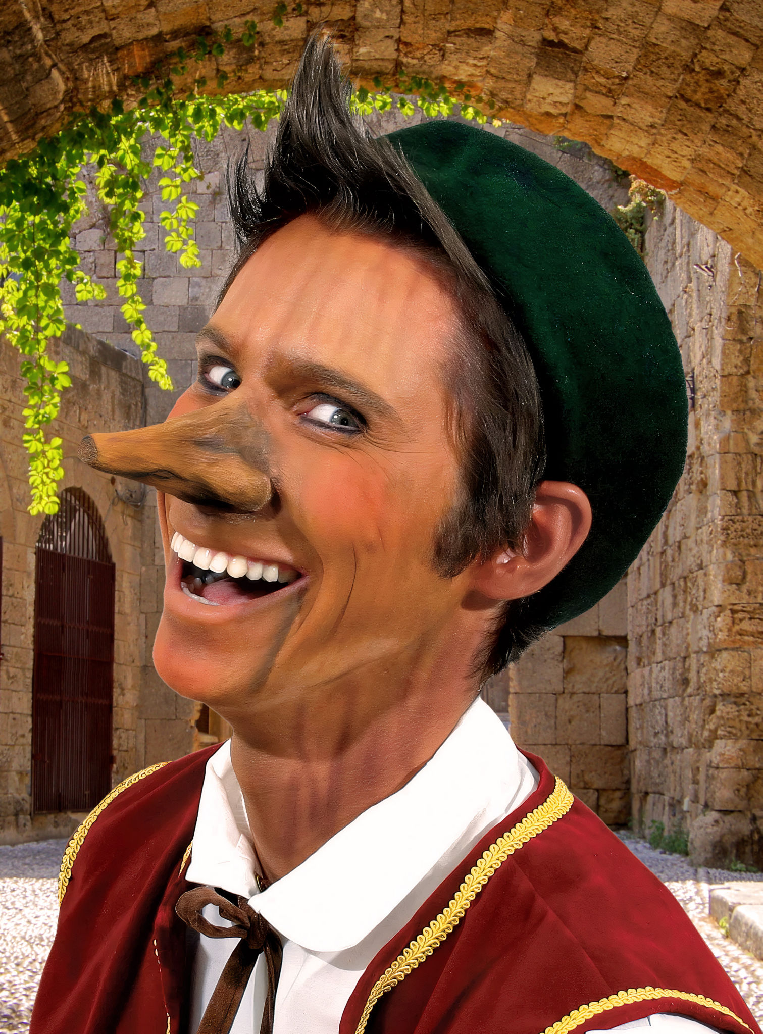 Pinocchio Latexnase mit Mastix