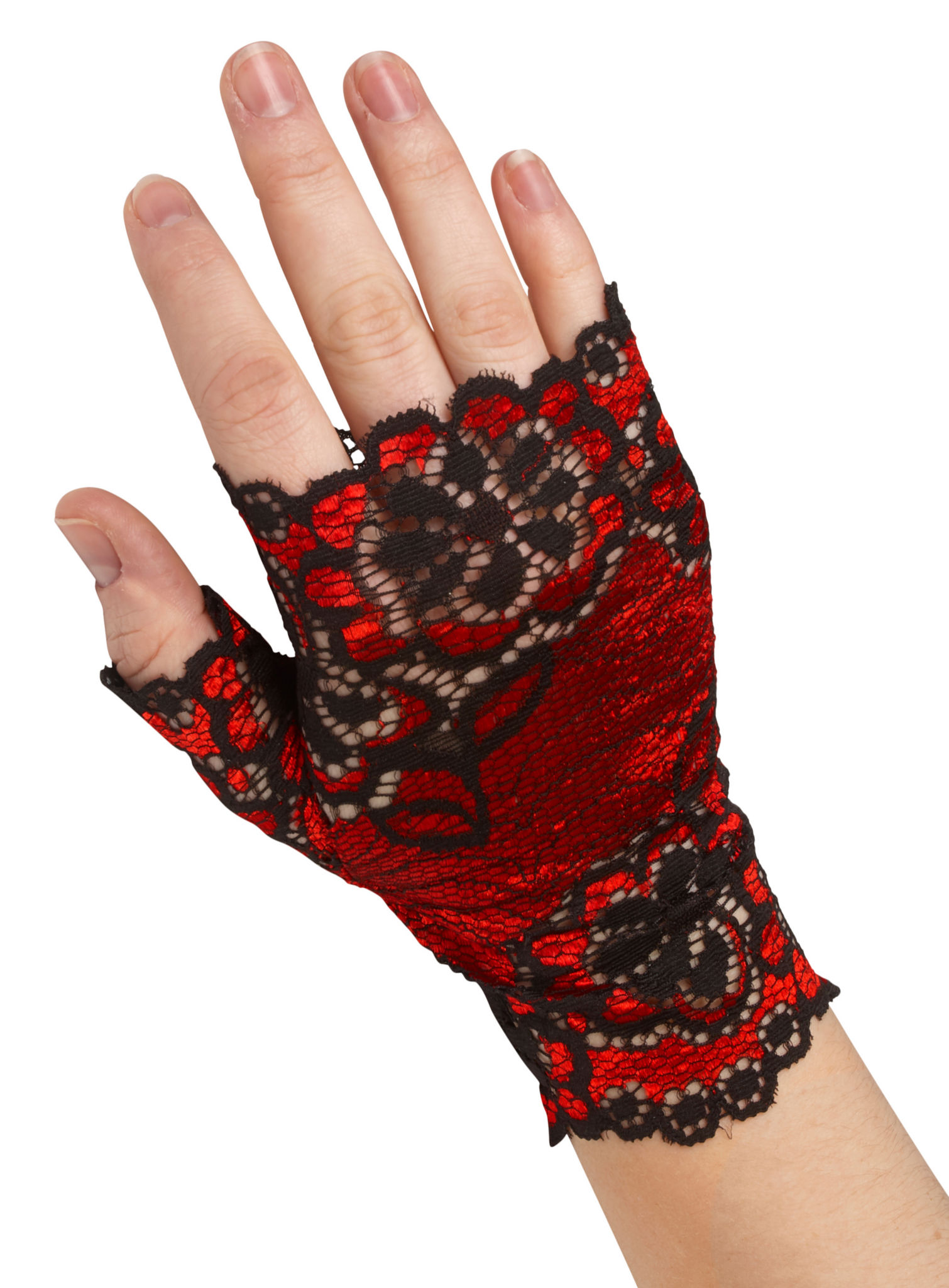 Fingerlose Spitzenhandschuhe