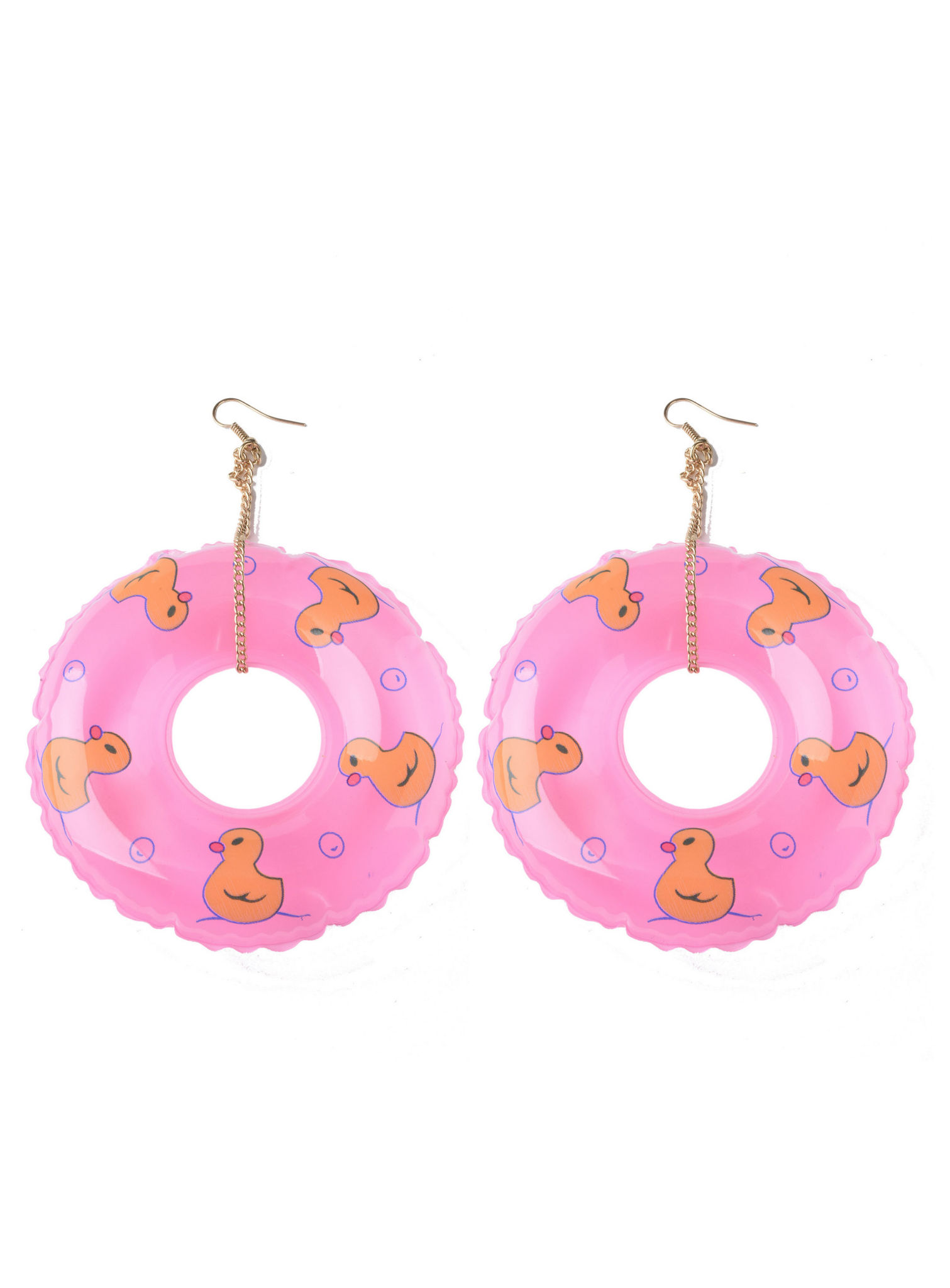 Schwimmreifen Ohrringe pink