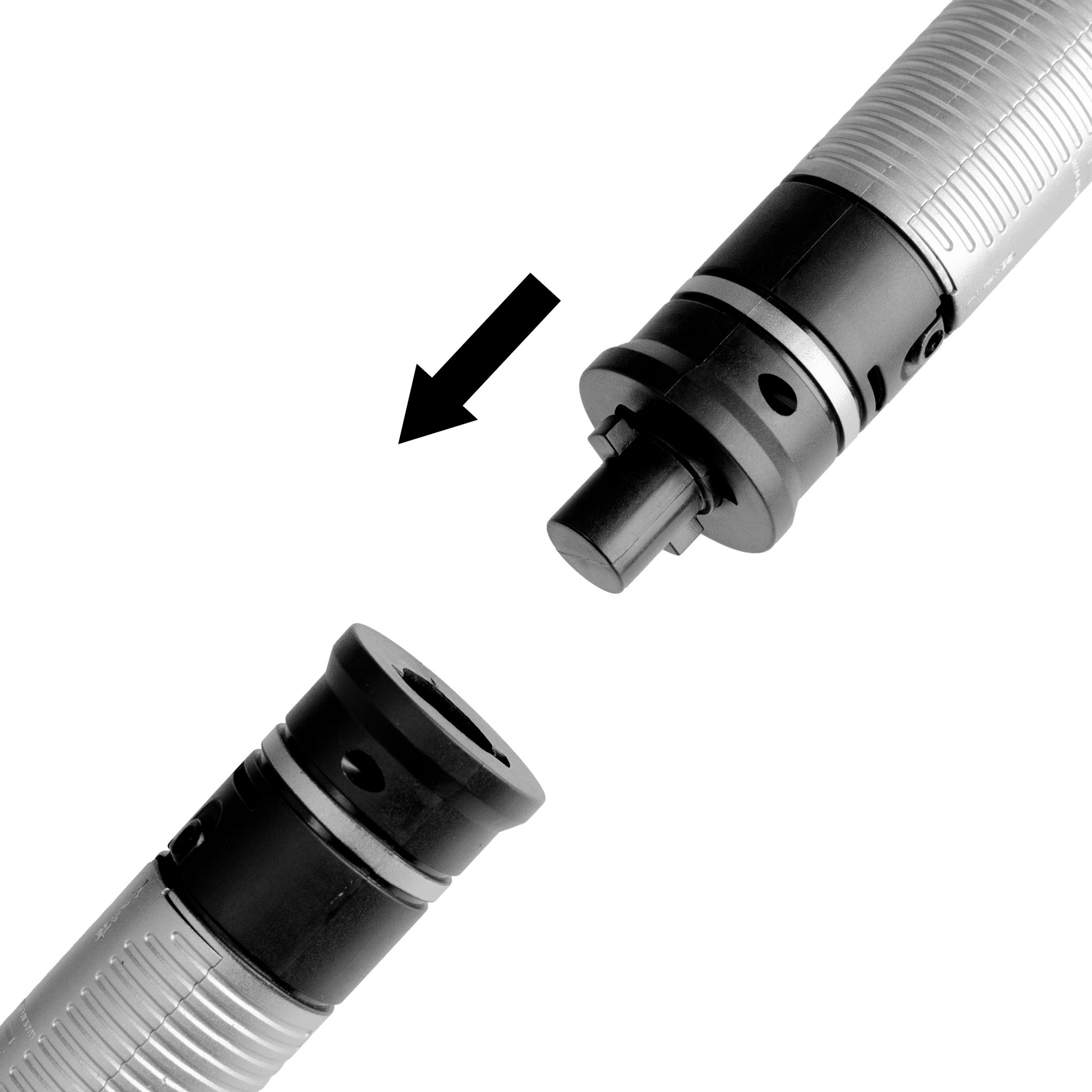 Doppelklingen Connector / Verbinder für Lichtschwert mit Laserschwert Sound-Effekten