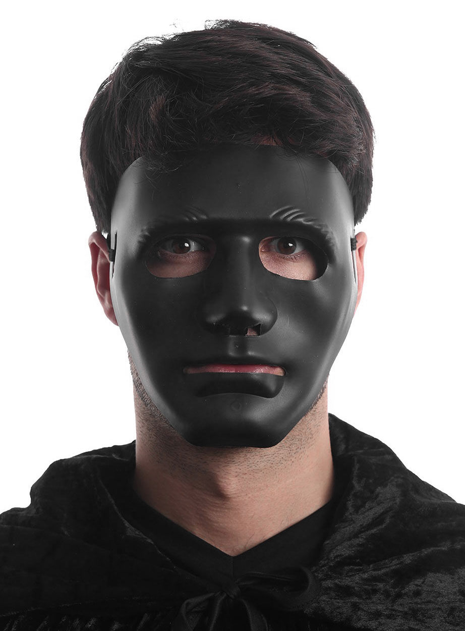 Schwarzer Pantomime Halbmaske