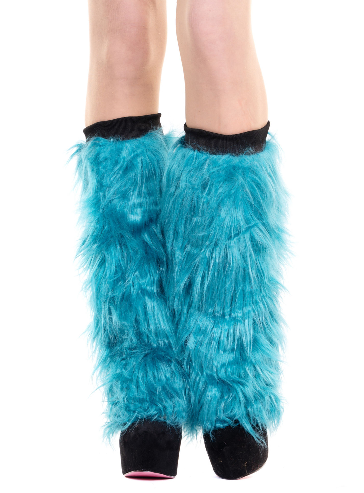 Fellstulpen Legwarmer hellblau