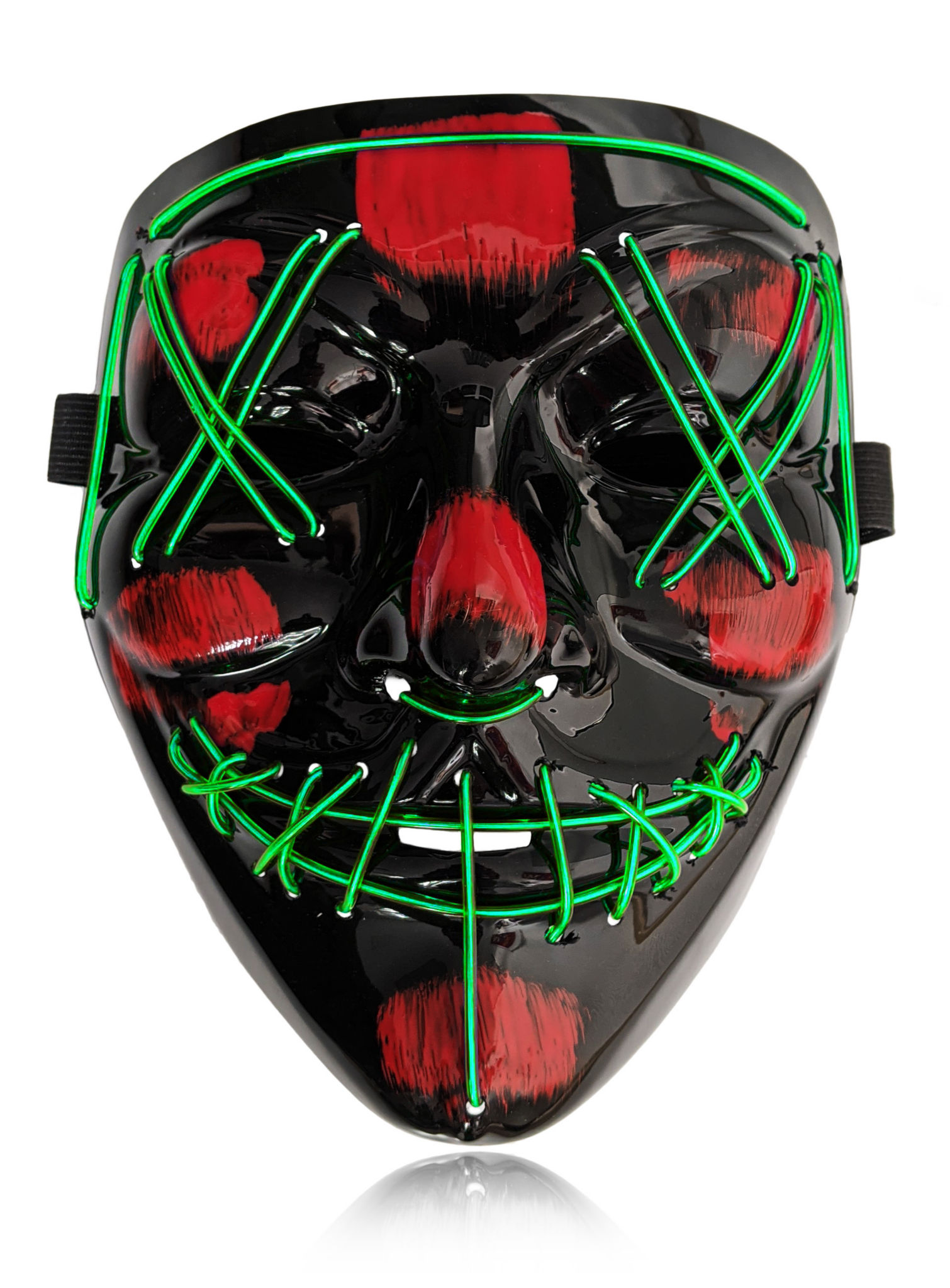 Halloween LED Maske grün