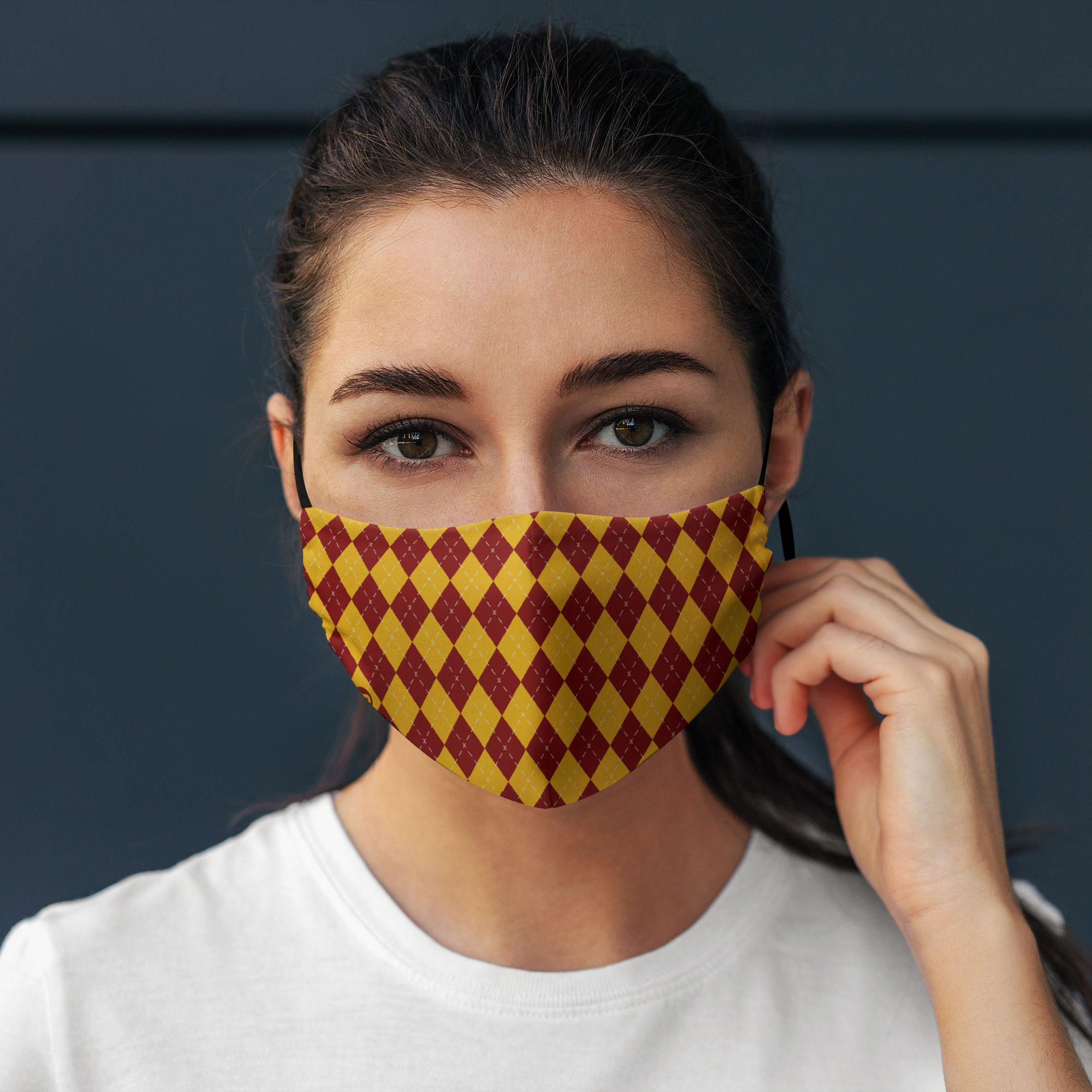 Stoffen masker toverschool rood