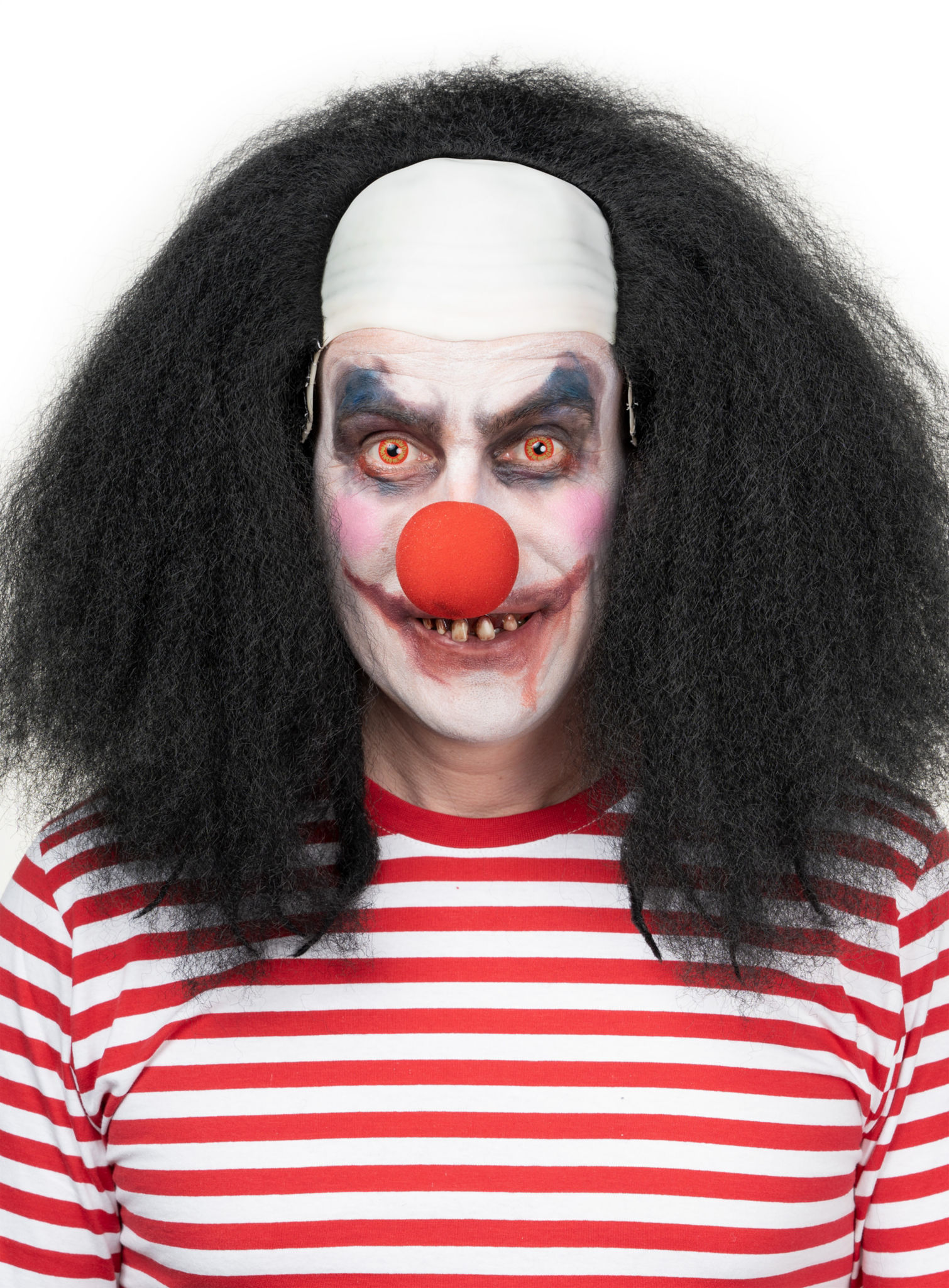 Horrorclown Perücke schwarz