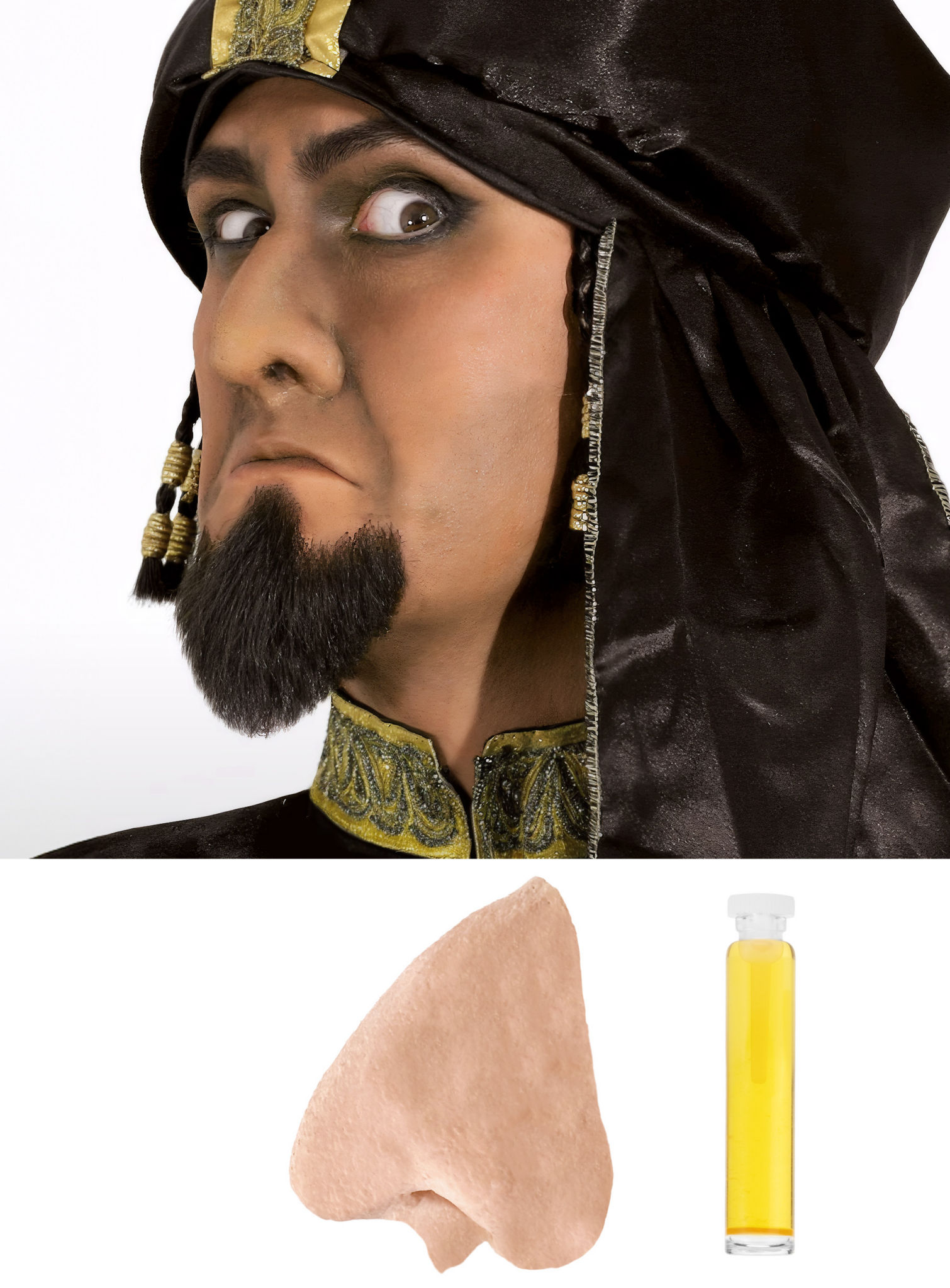 Scheich Latexnase mit Mastix